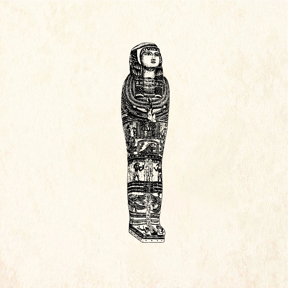 StampaFe Sarcophagus Egyptian Sarcophagus - Rubber Stamp 1 x 2.25