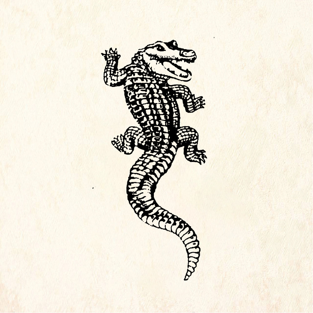 StampaFe Croc Crocodile - Rubber Stamp 1.25 x 1.5