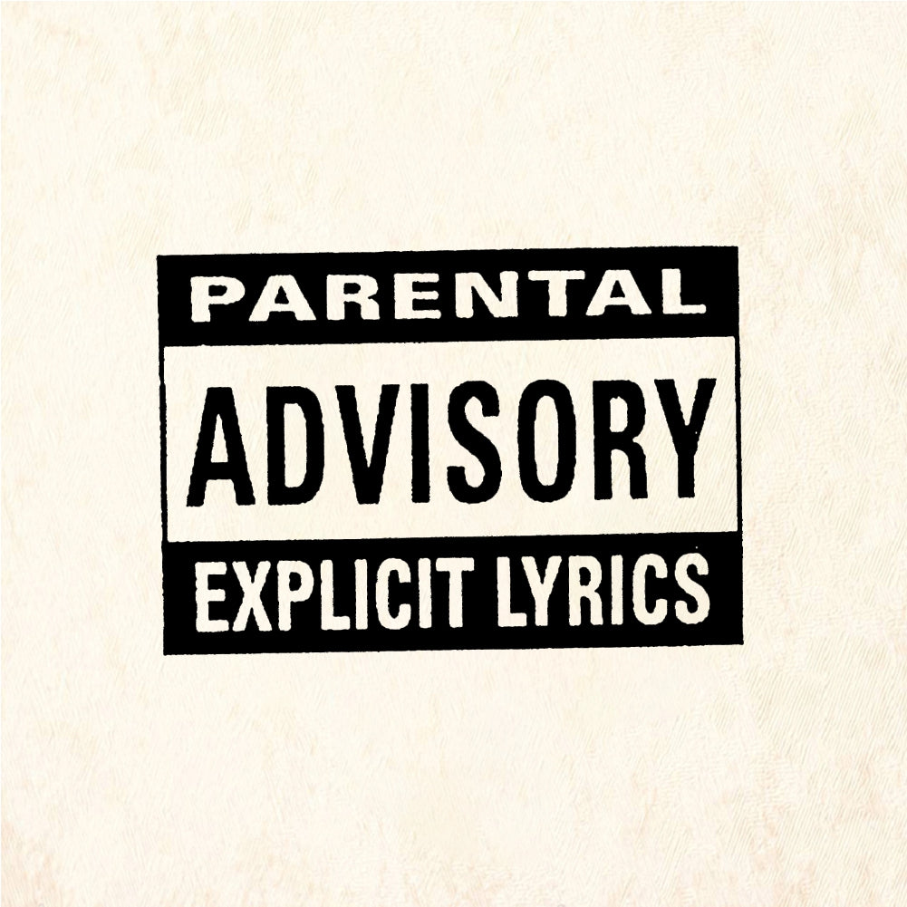 StampaFe PARENTAL ADVISORY EXPLICIT Parental Advisory - Rubber Stamp 1.5 x 1.25