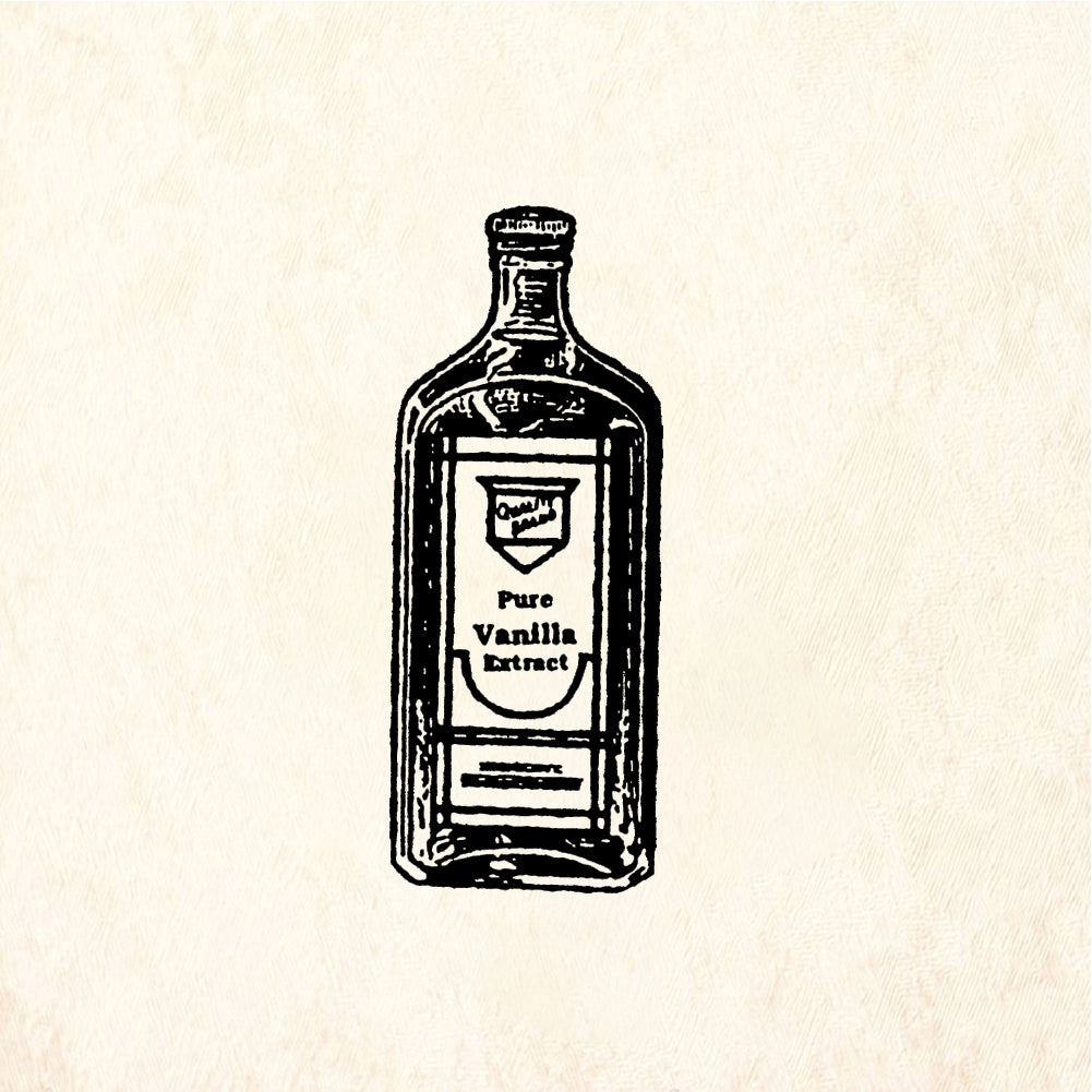 StampaFe Vanilla Bottle - Rubber Stamp 0.25 x 1.25