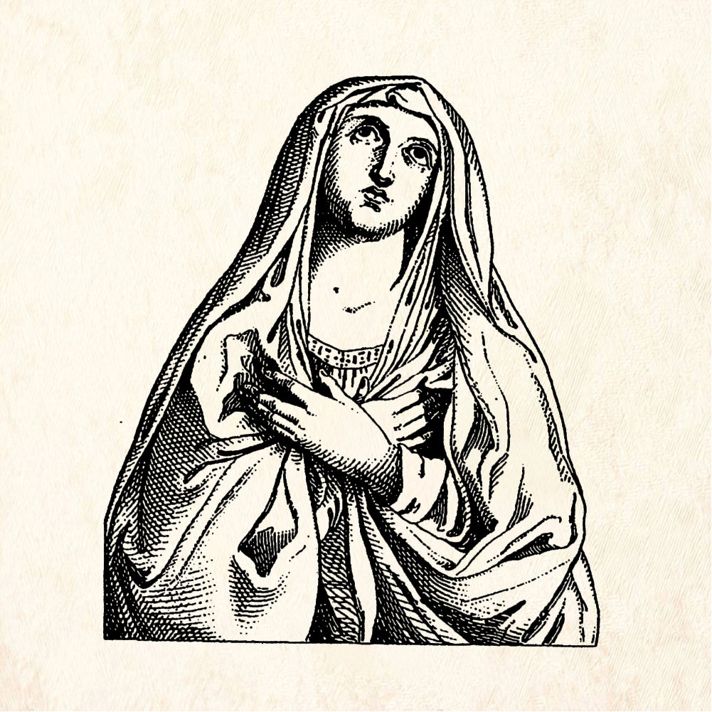 StampaFe Saint Mary Religious Rubber Art Stamp