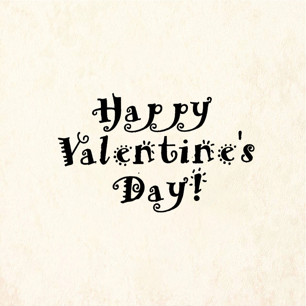 StampaFe HAPPY Valentine's Day! - Rubber Stamp 2.25 x 1