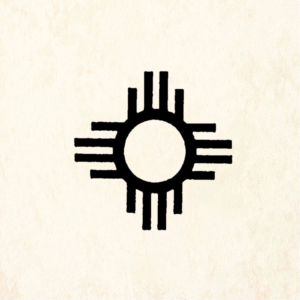 StampaFe Zia Sun Symbol Small Rubber Art Stamp