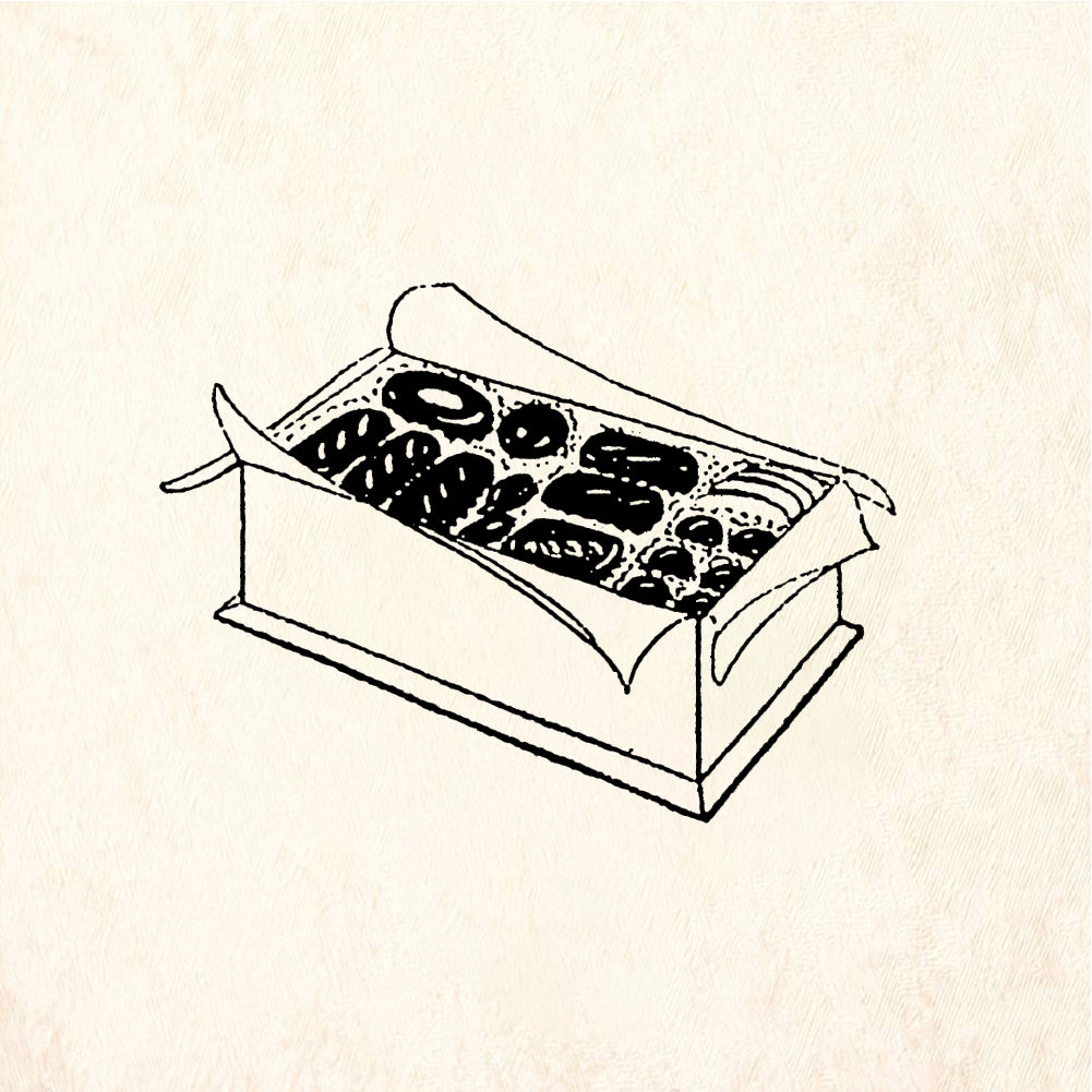 StampaFe Box of chocolates - Rubber Stamp 1.75 x 1