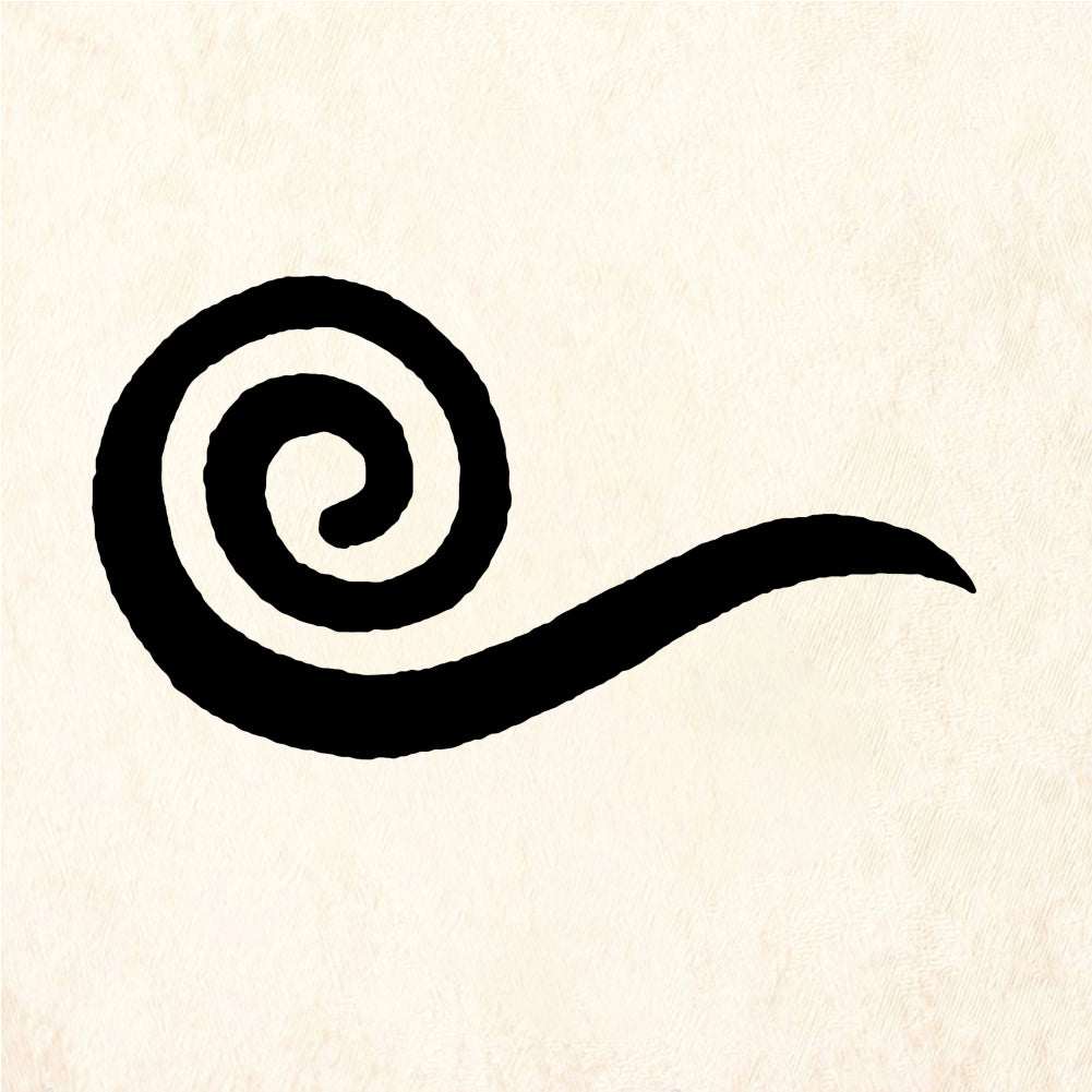 StampaFe Swirlette, lg. Large Swirlette - Rubber Stamp 1 x 0.75