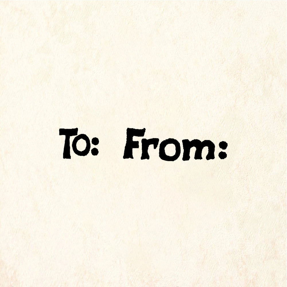 StampaFe To: From: carved, 2 stamps To From Carved - Rubber Stamp 2 x 0.5