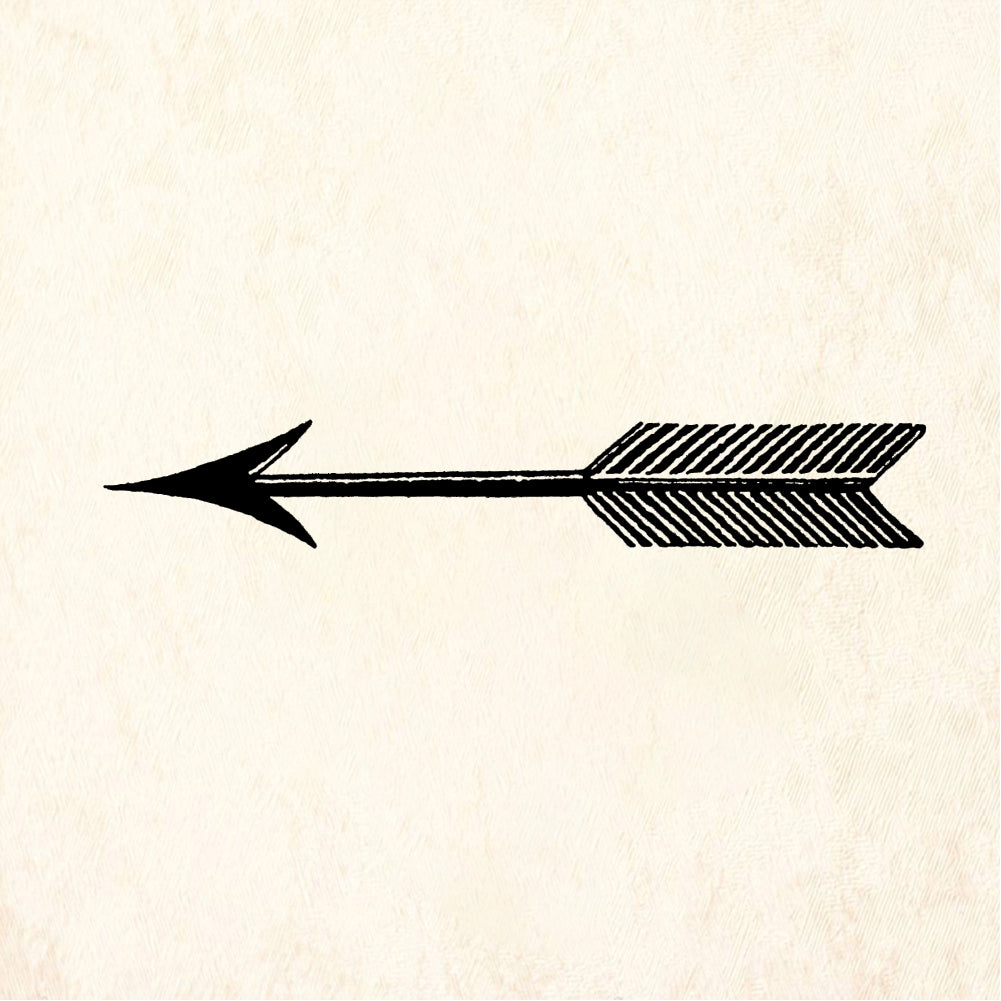 StampaFe Long arrow - Rubber Stamp 2.25 x 0.75