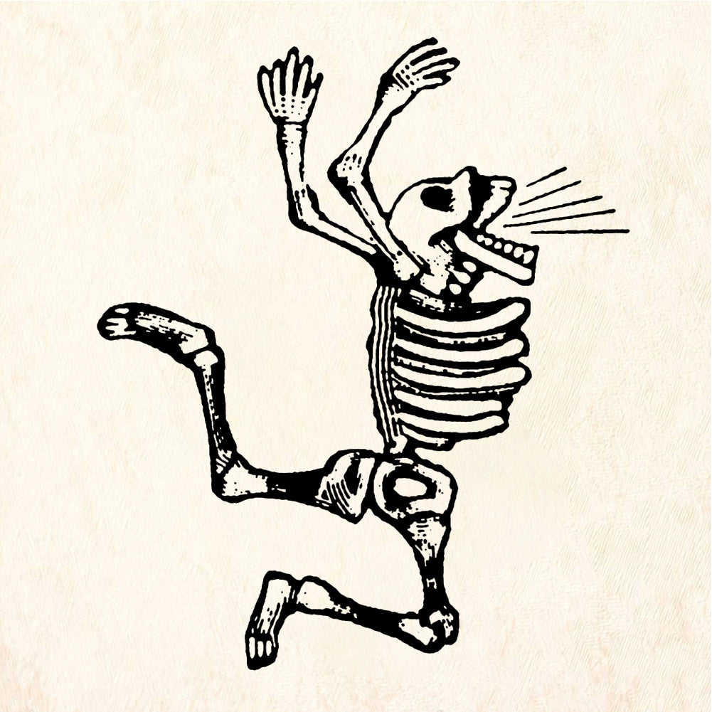 StampaFe Screaming Skeleton - Rubber Stamp 1.75 x 2