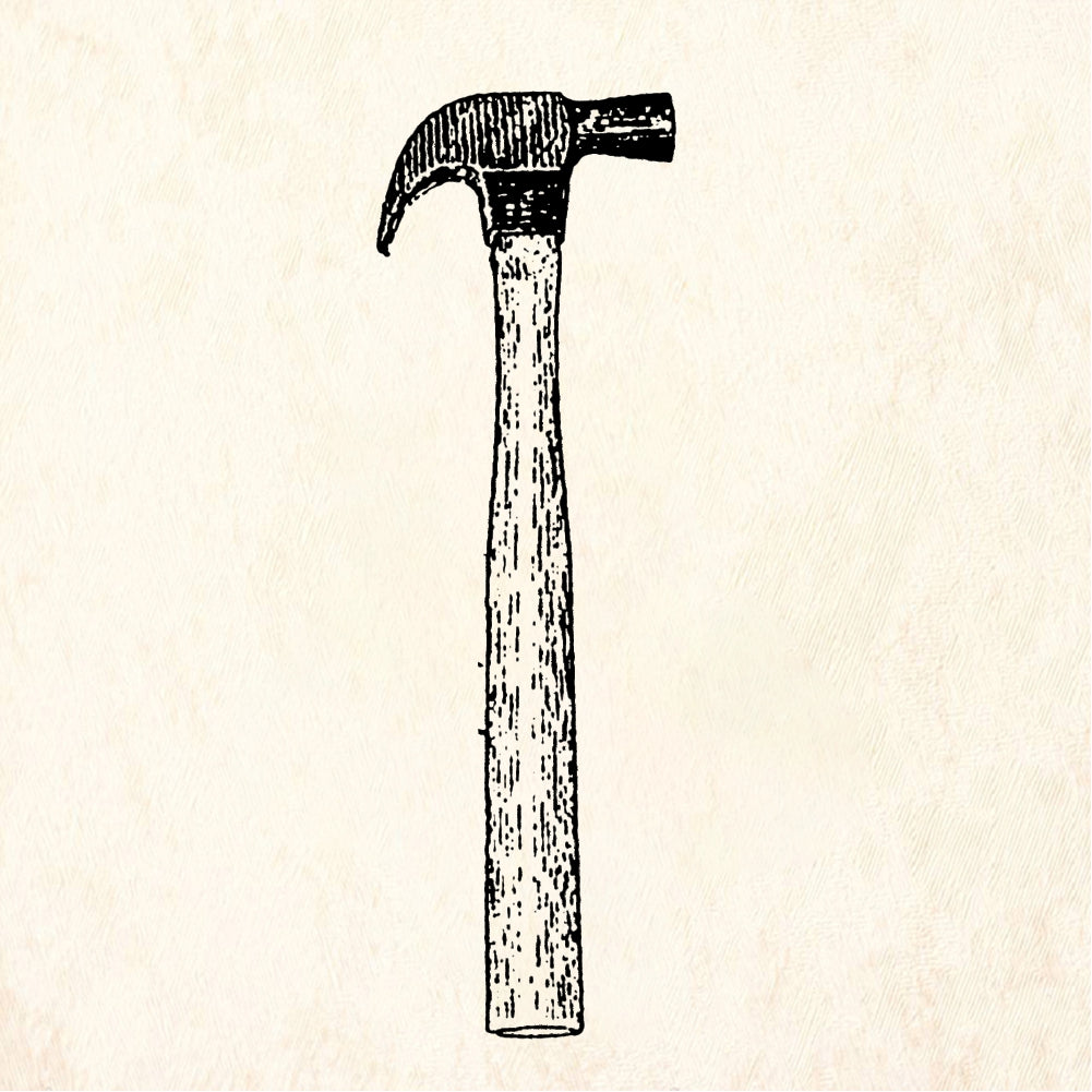 StampaFe Hammer - Rubber Stamp 1.25 x 1.25