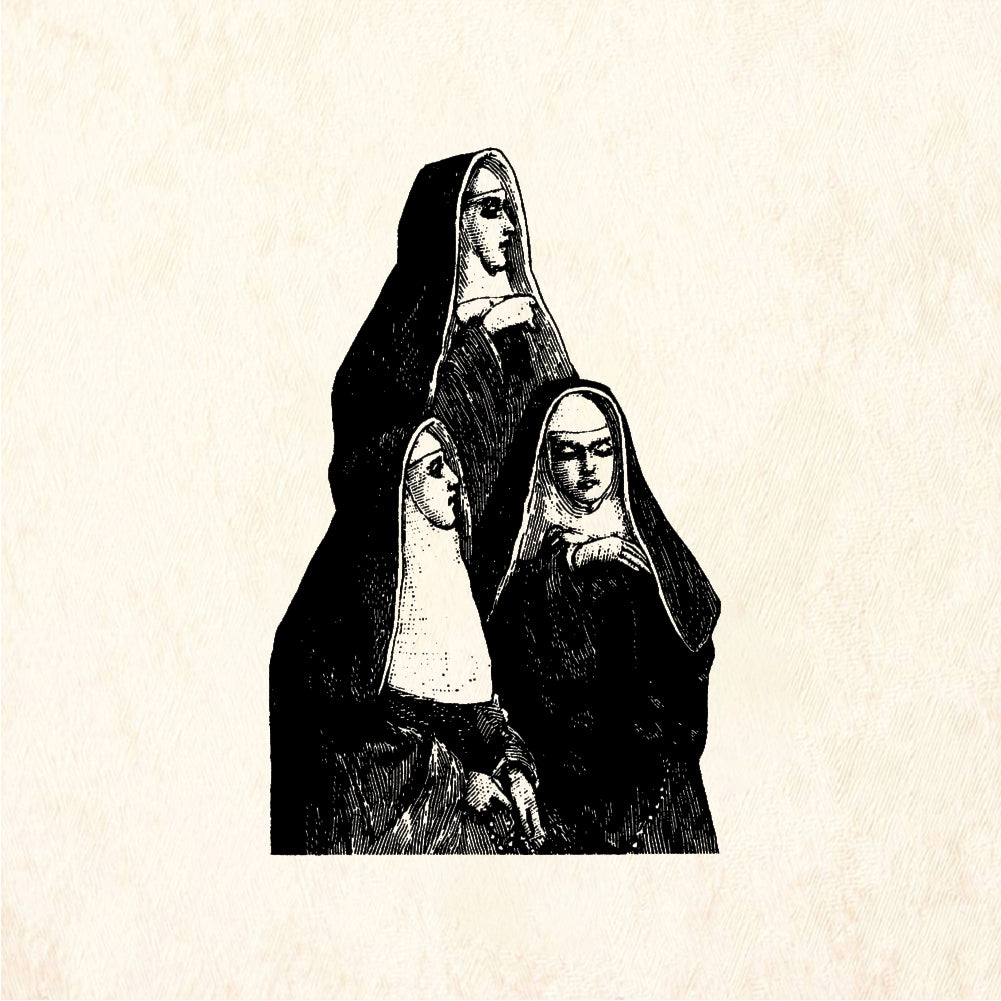 StampaFe Nun trio - Rubber Stamp 2.25 x 2.25