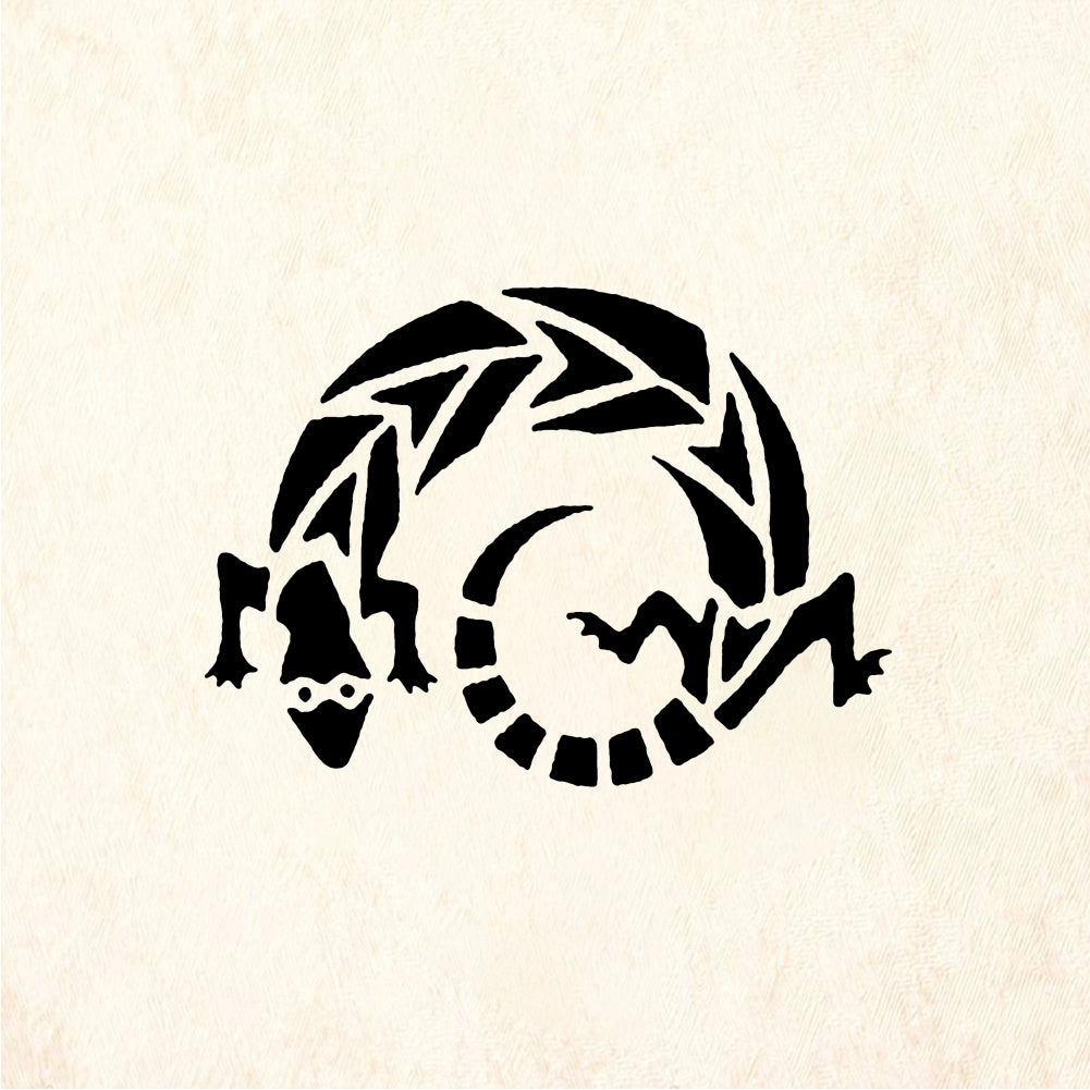 StampaFe Stencil lizard - Rubber Stamp 1 x 1