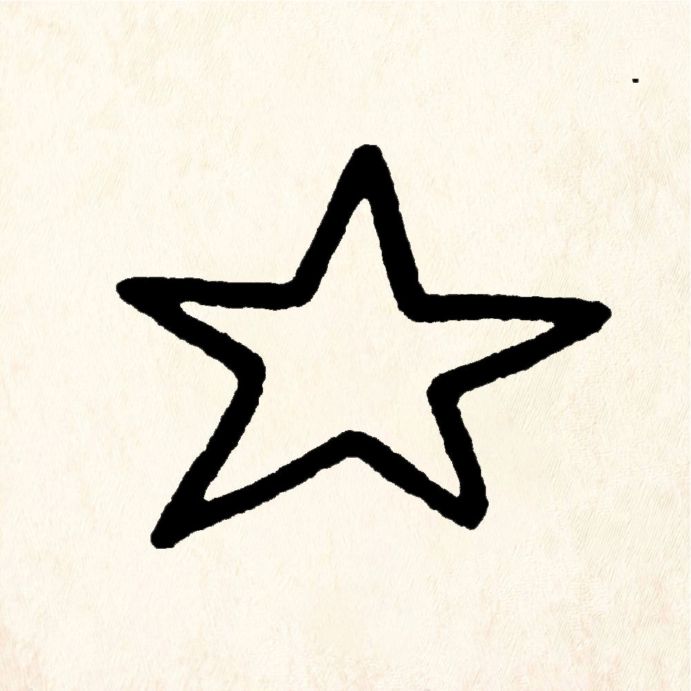 StampaFe Outline star - Rubber Stamp 1.25 x 1