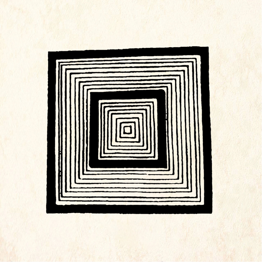 StampaFe Flare-lined square Flare Lined Square - Rubber Stamp 1.25 x 1
