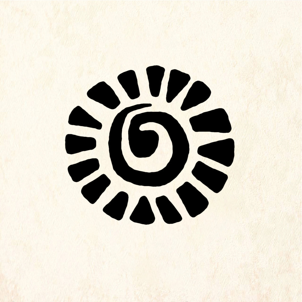 StampaFe Medium Flor Spiral Circular Pattern Rubber Art Stamp