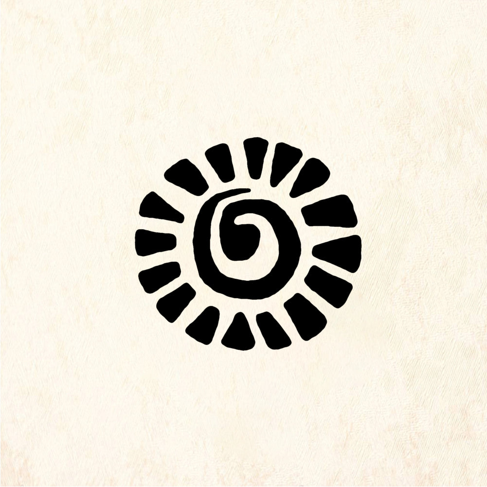 StampaFe Small Flor Spiral Circular Pattern Rubber Art Stamp