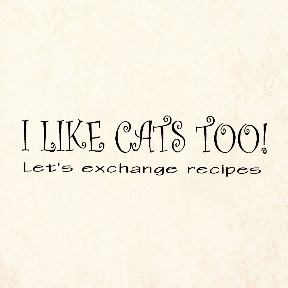 StampaFe I LIKE CATS TOO! I Like Cats Too - Rubber Stamp 2.25 x 0.75