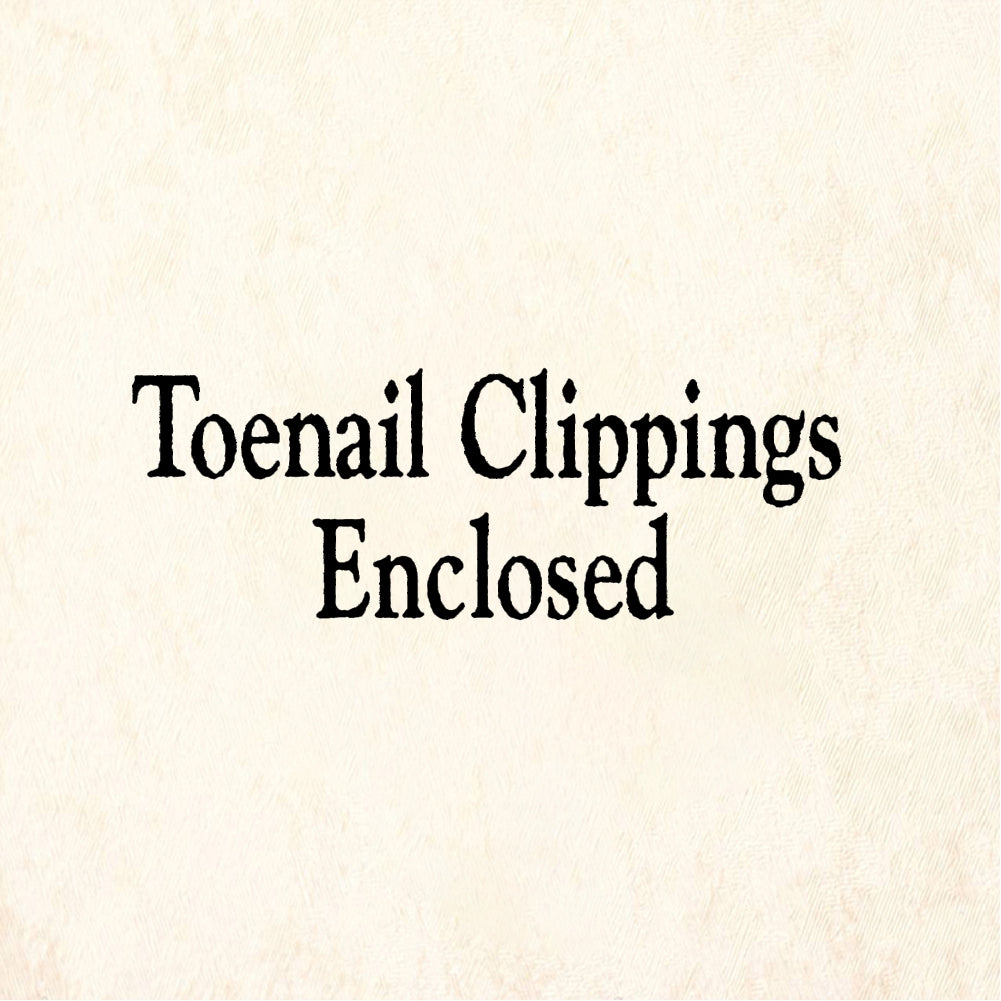 StampaFe Toenail Clippings Enclosed Toenail Clippings - Rubber Stamp 1 x 0.5