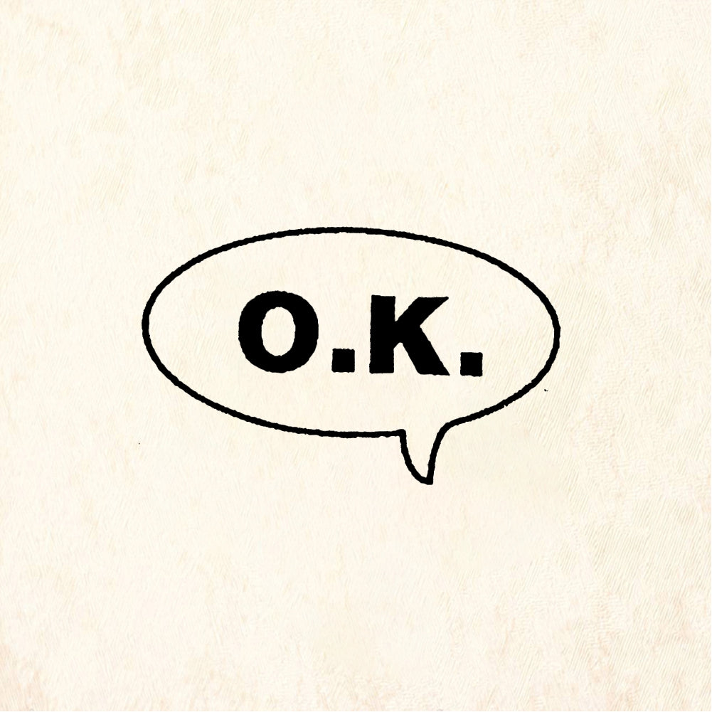 StampaFe O.K. OK Text - Rubber Stamp 1 x 0.5