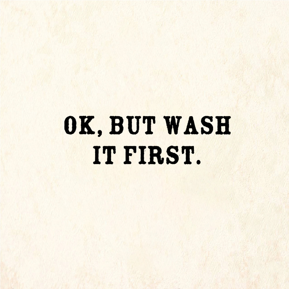 StampaFe OK, BUT WASH IT FIRST Wash It First - Rubber Stamp 1.5 x 0.5