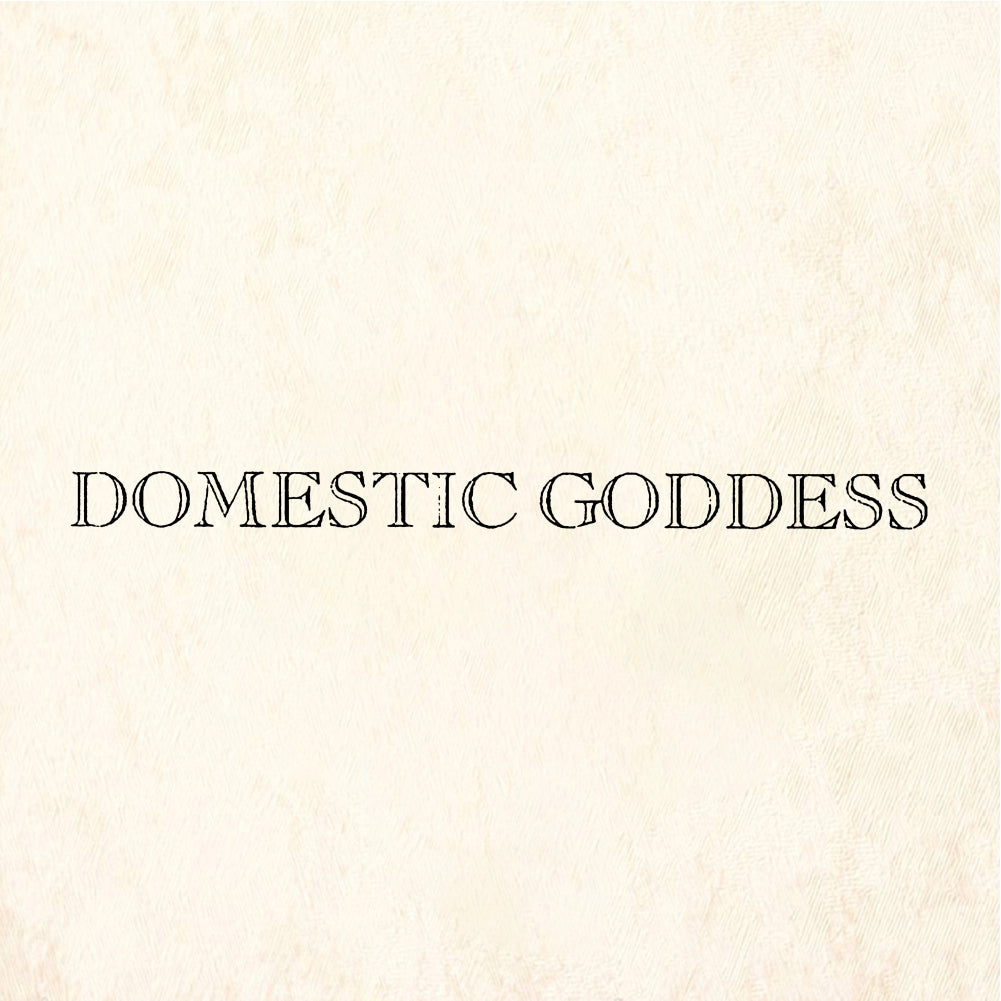StampaFe DOMESTIC GODDESS Text - Rubber Stamp 2.25 x 0.75