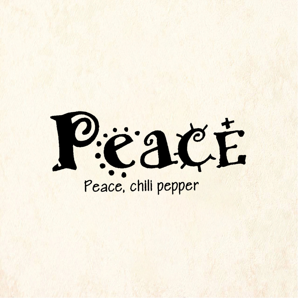 StampaFe Peace, chili pepper - Rubber Stamp 1.5 x 0.75