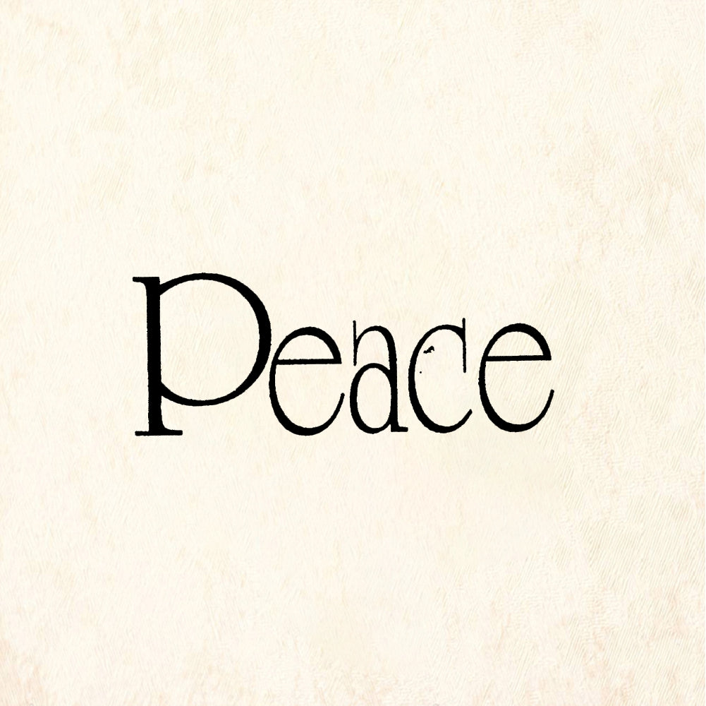 StampaFe Peace, plain - Rubber Stamp 1.5 x 0.75