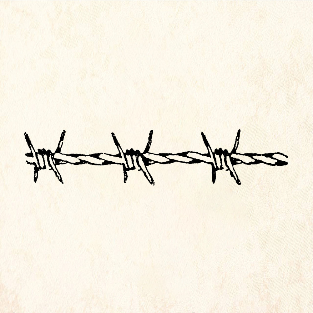 StampaFe Small Skinny Barbed Wire Border Rubber Art Stamp