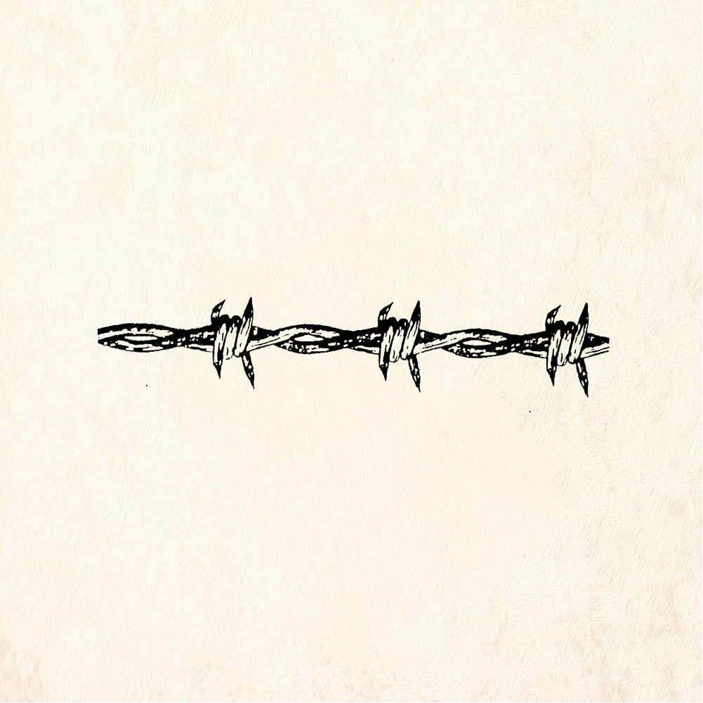 StampaFe Small Fat Barbed Wire Border Rubber Art Stamp