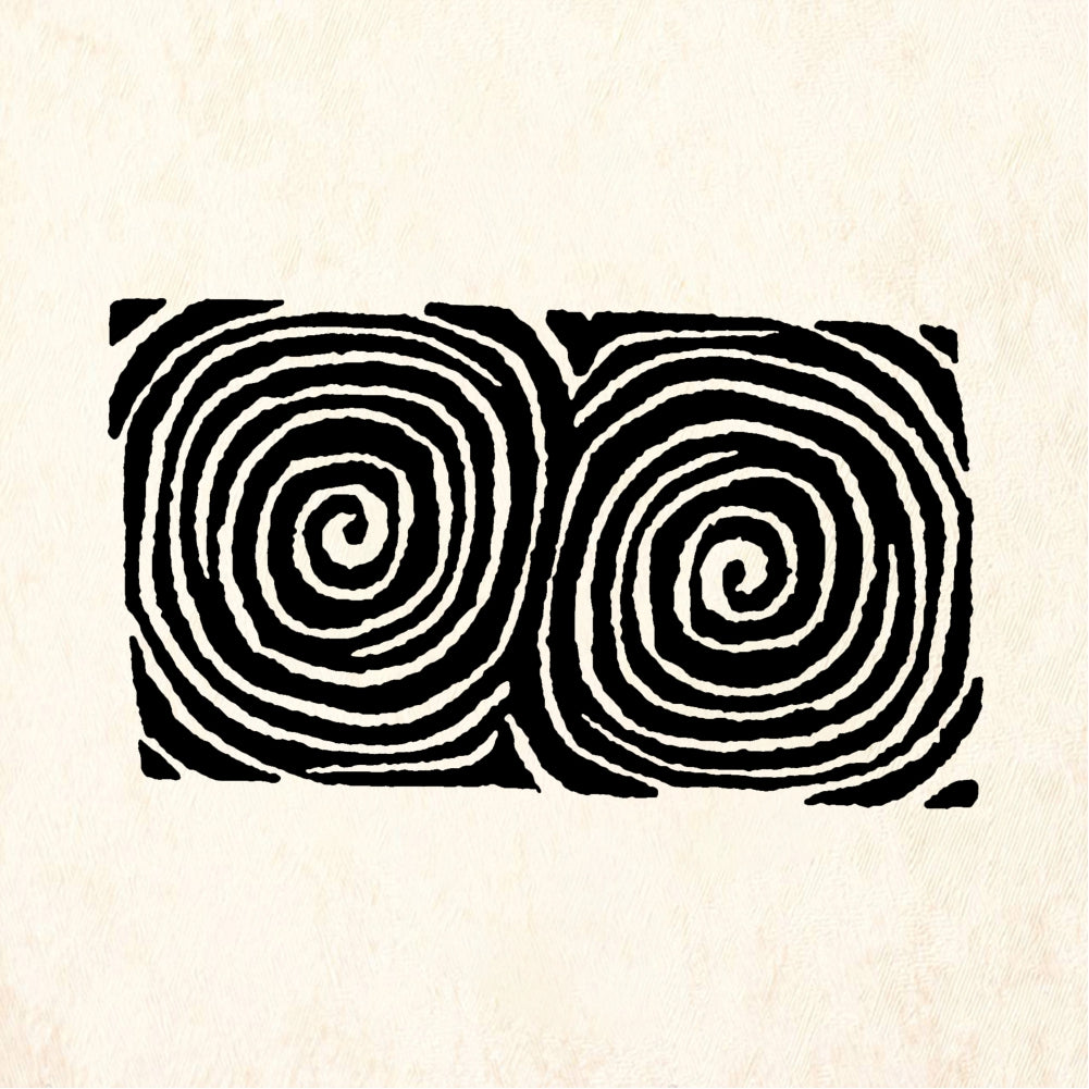StampaFe Double Maze Double Spiral Rubber Art Stamp