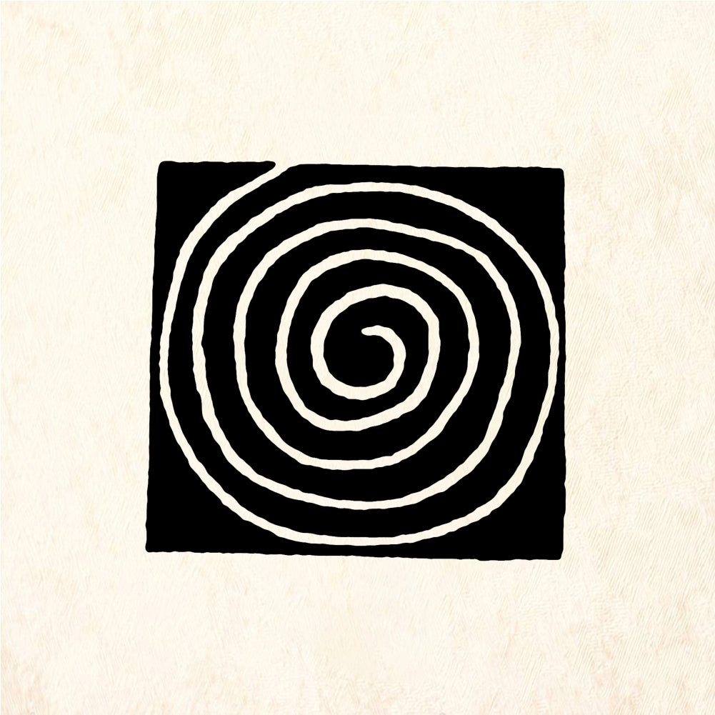 StampaFe Circle maze, sm. Small Circle Maze - Rubber Stamp 1 x 1