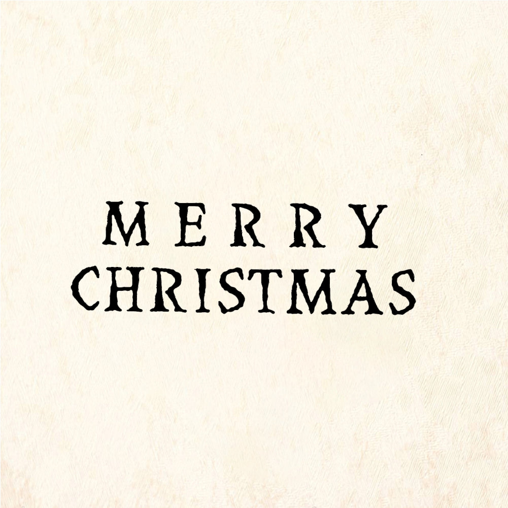 StampaFe MERRY CHRISTMAS, tiny Merry Christmas - Rubber Stamp 0.75 x 0.25