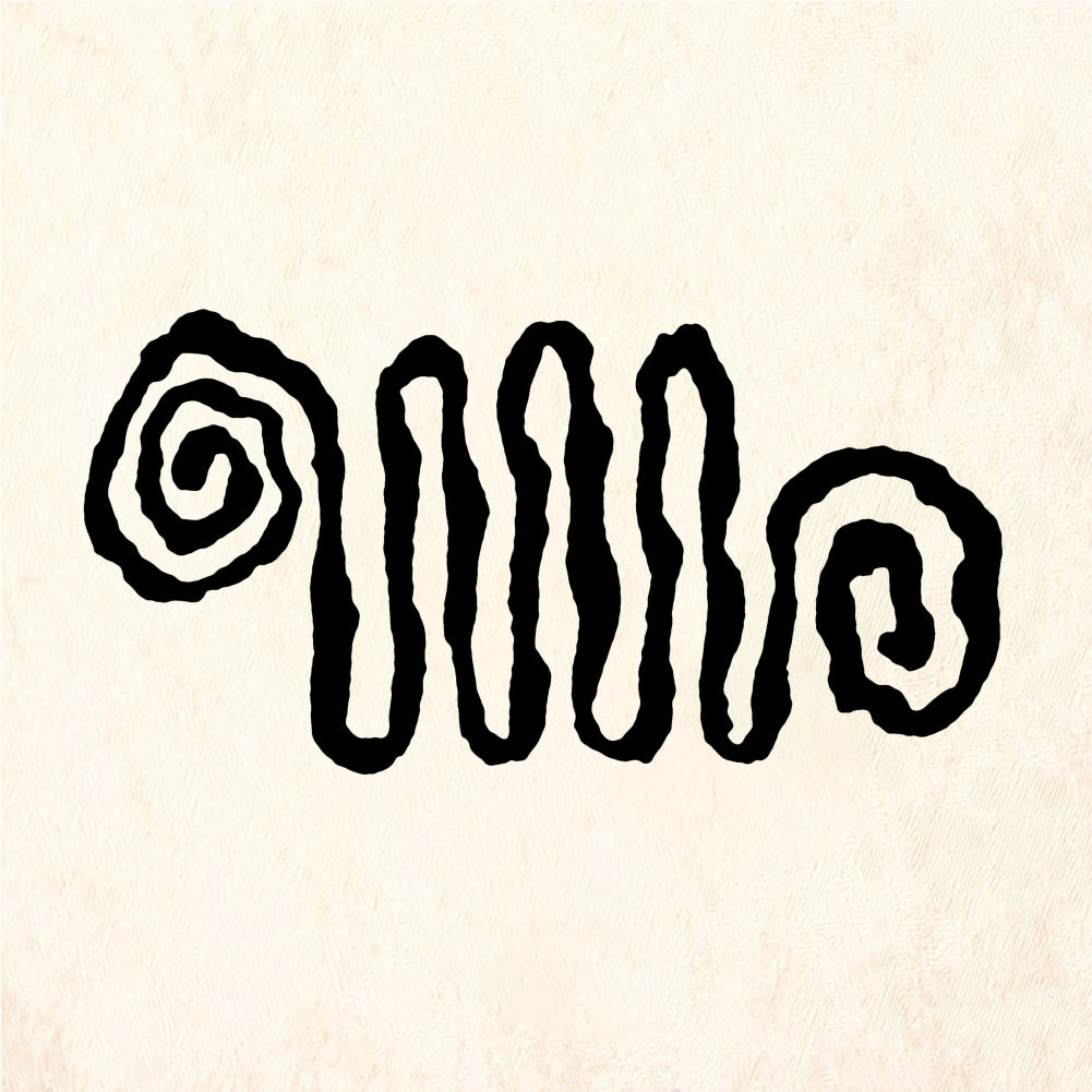 StampaFe Large Sproing Spiral and Wavy Lines Rubber Art Stamp