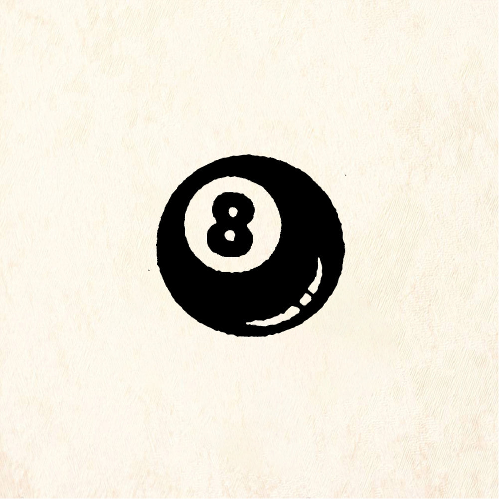 StampaFe Eight ball - Rubber Stamp 1 x 0.75