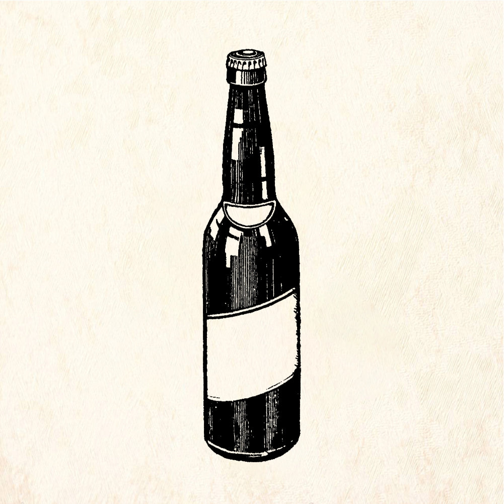 StampaFe Bottle blank label - Rubber Stamp 1 x 3.5