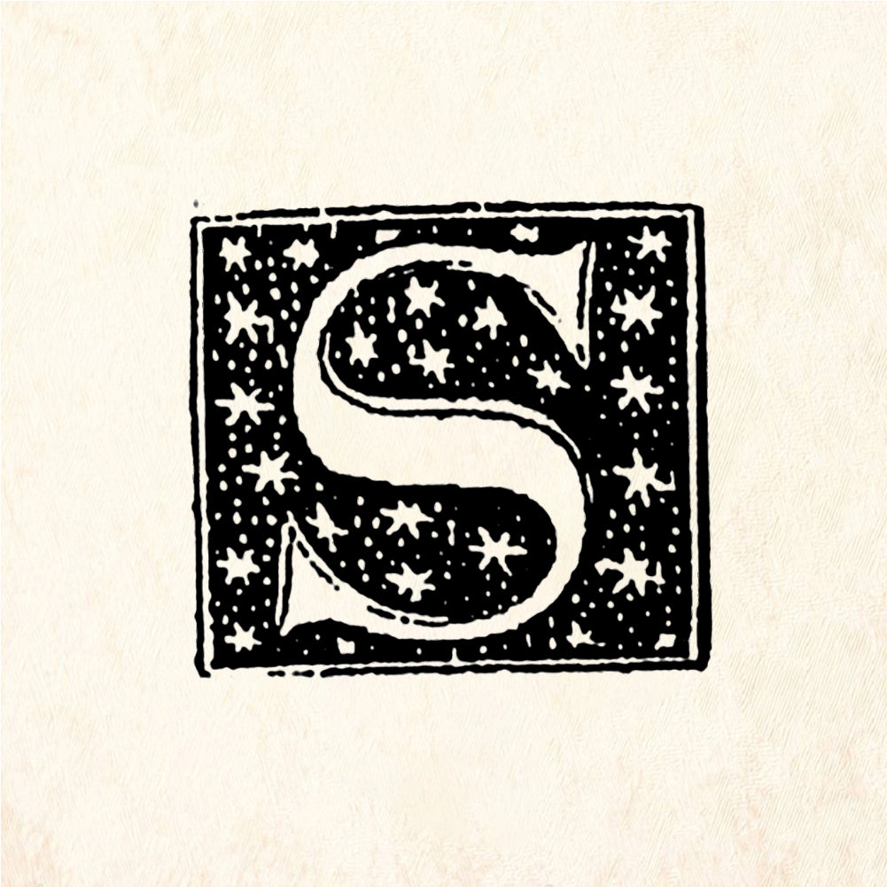 StampaFe Square Letter S - Rubber Stamp 1 x 0.75