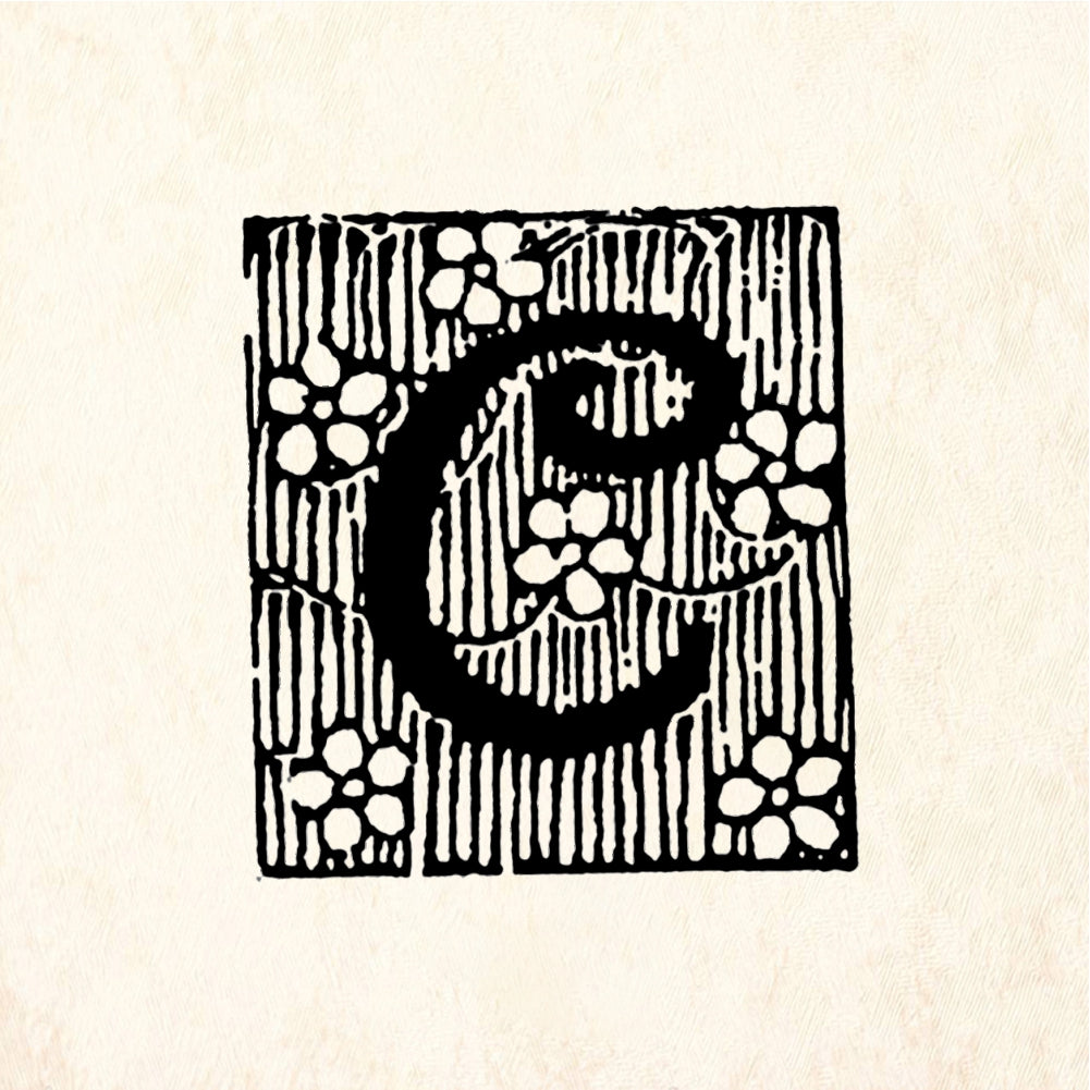 StampaFe Big Letter C - Rubber Stamp 1 x 1