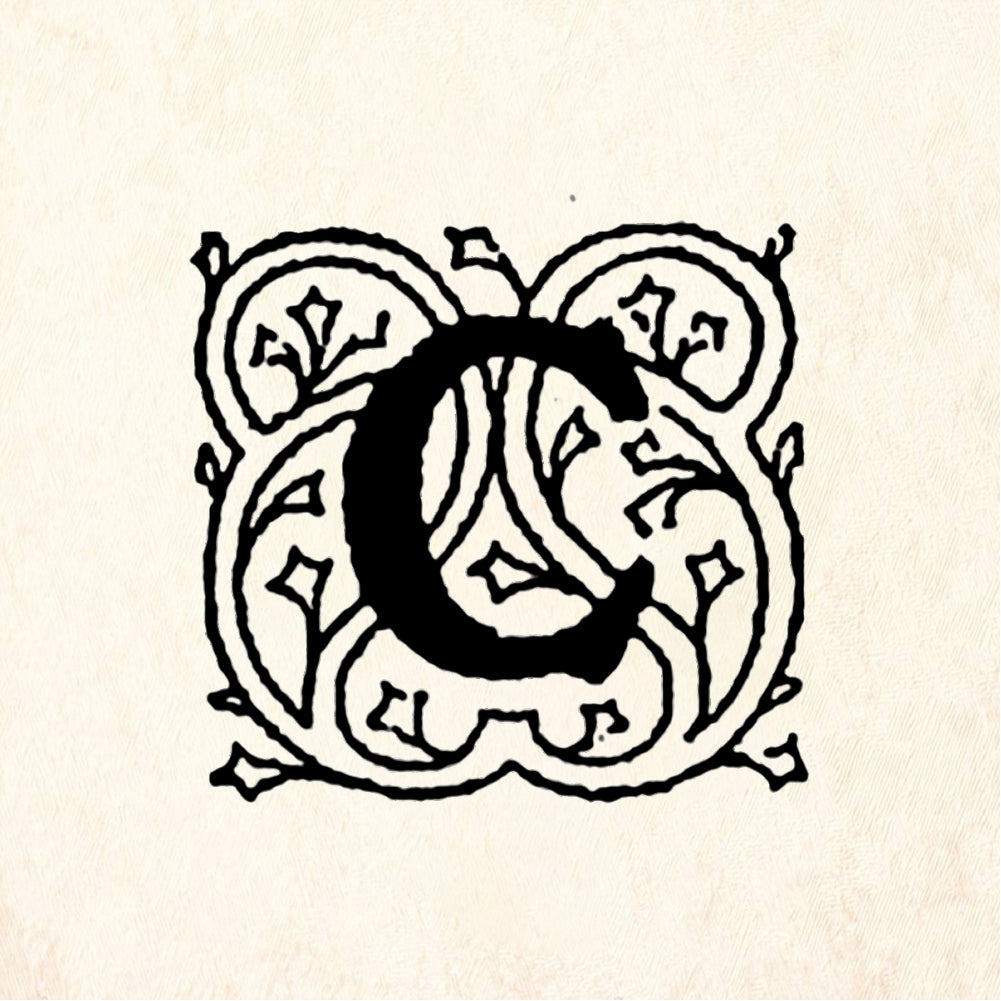 StampaFe Little Letter C - Rubber Stamp 0.5 x 0.5