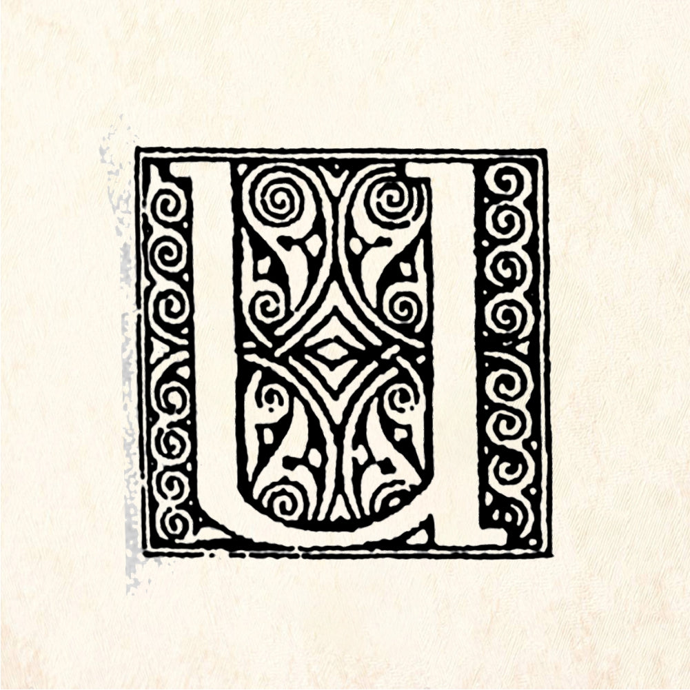 StampaFe Letter U - Rubber Stamp 0.5 x 1