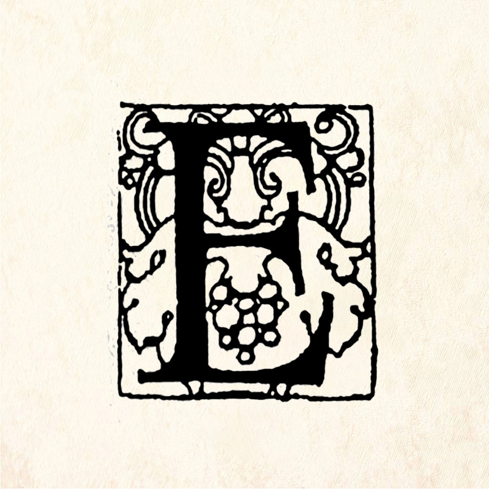StampaFe Little Letter E - Rubber Stamp 0.5 x 1