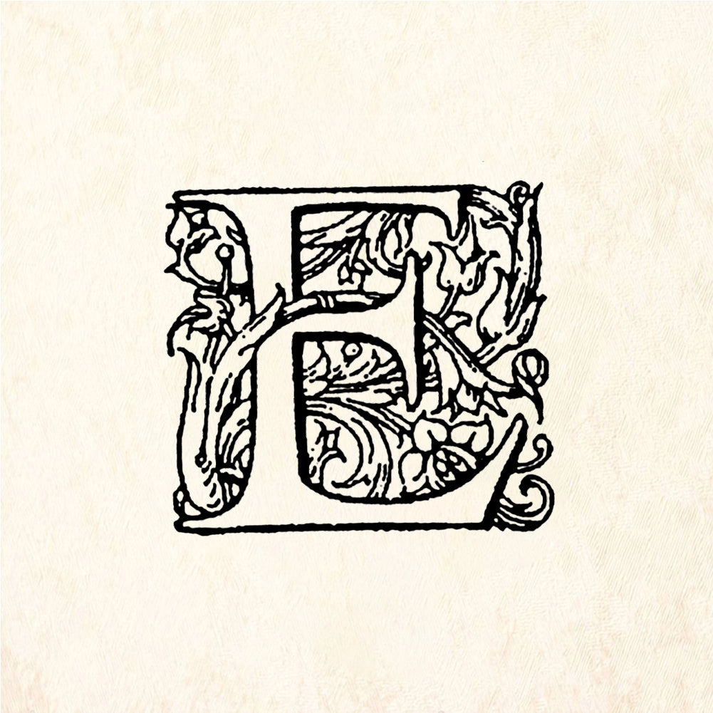 StampaFe Big Letter E - Rubber Stamp 1 x 1