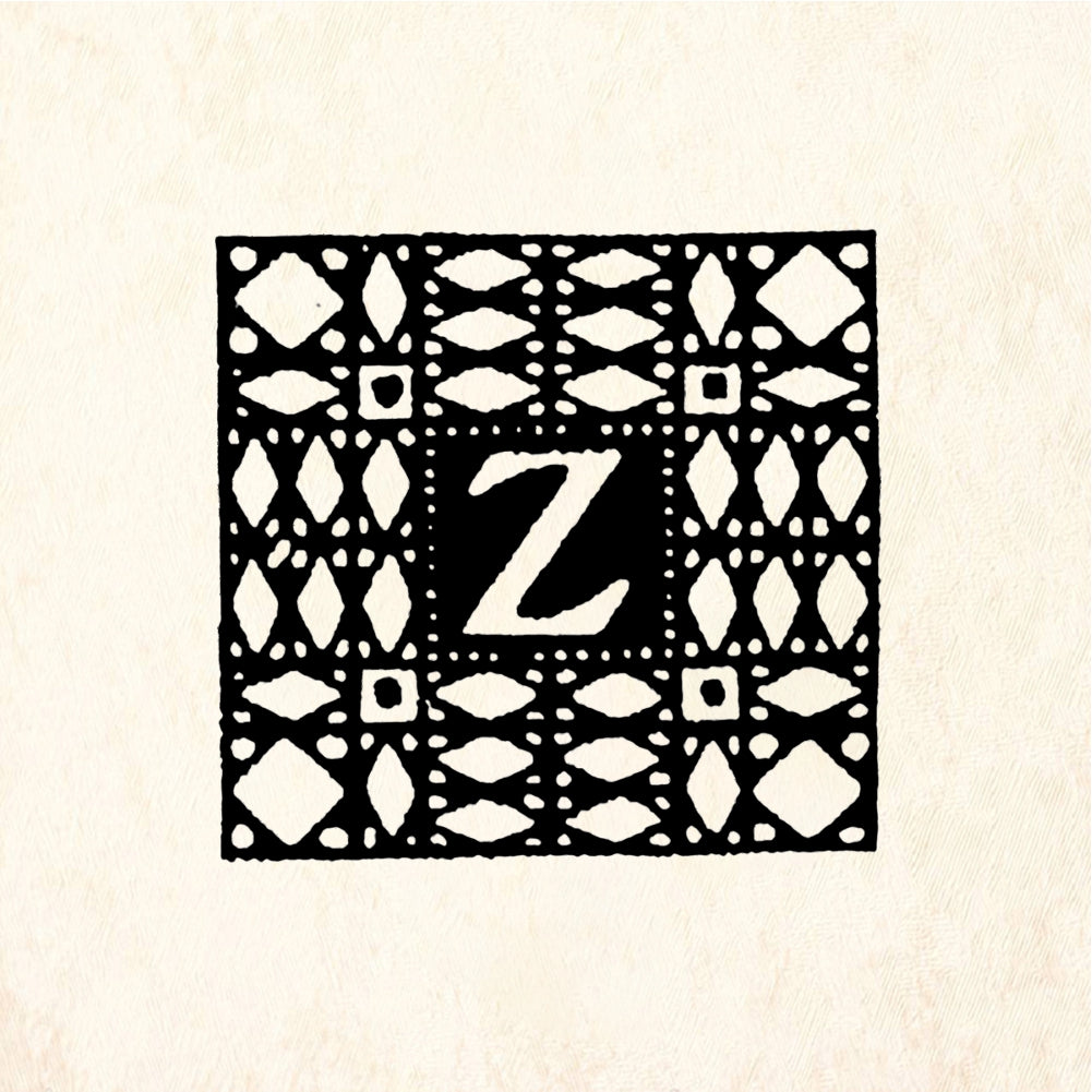 StampaFe Letter Z - Rubber Stamp 1 x 1