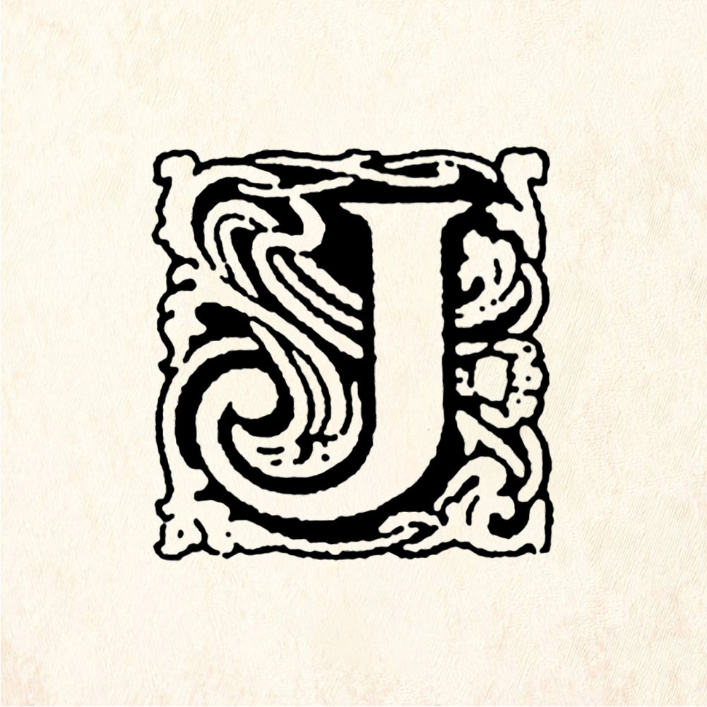 StampaFe Letter J - Rubber Stamp 0.75 x 1