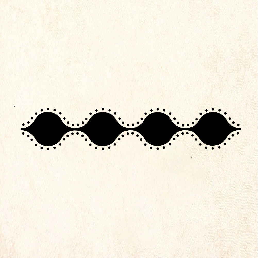 StampaFe Dotzy border Dotzy Diamond Border - Rubber Stamp 2.75 x 0.5