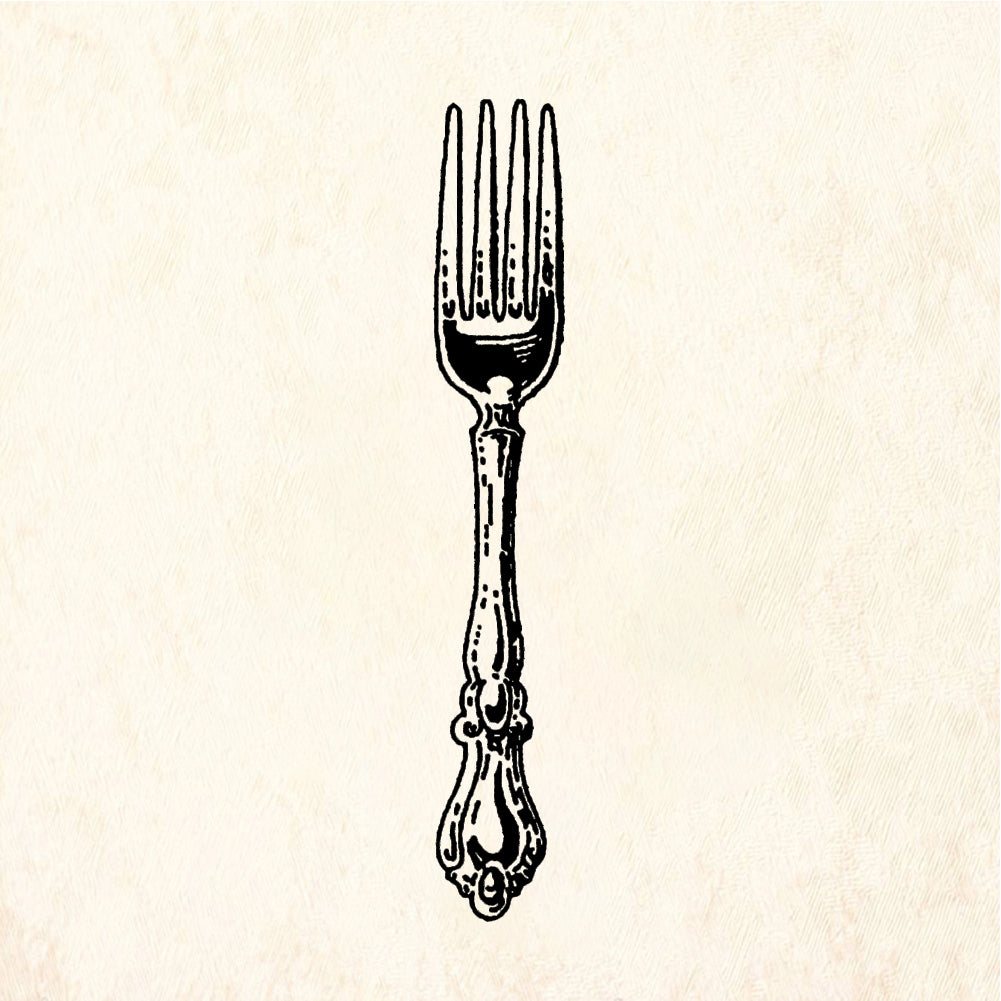 StampaFe Fork Dinner Fork - Rubber Stamp 1 x 0.5
