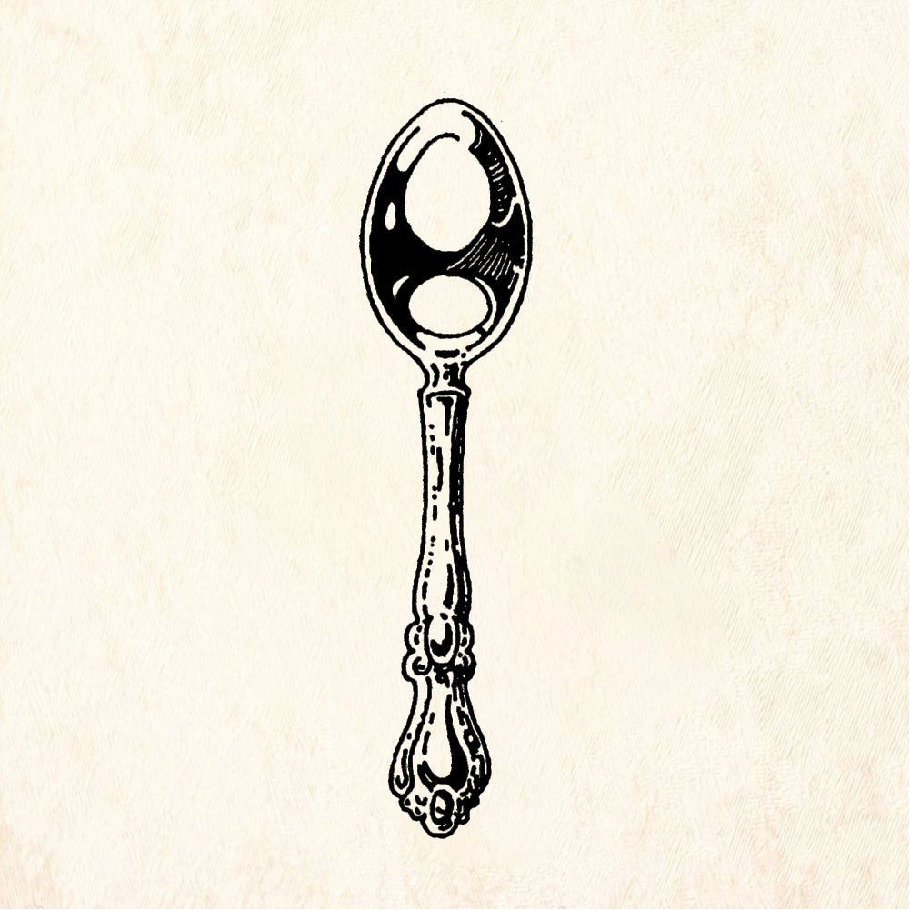 StampaFe Spoon Dinner Spoon - Rubber Stamp 0.75 x 0.25