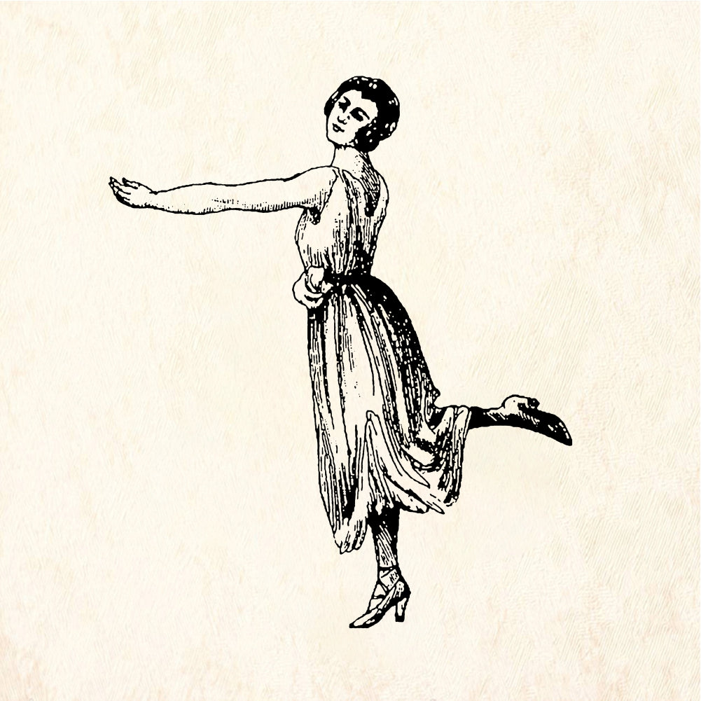 StampaFe Dancing Bonnie, left Dancing Bonnie Left - Rubber Stamp 1.75 x 2
