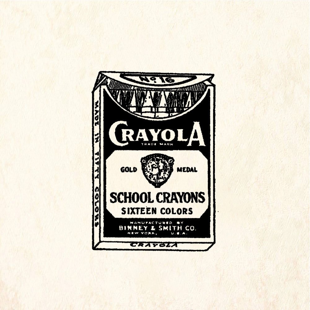 StampaFe Crayola box Crayola Crayons Box - Rubber Stamp 1 x 1.75
