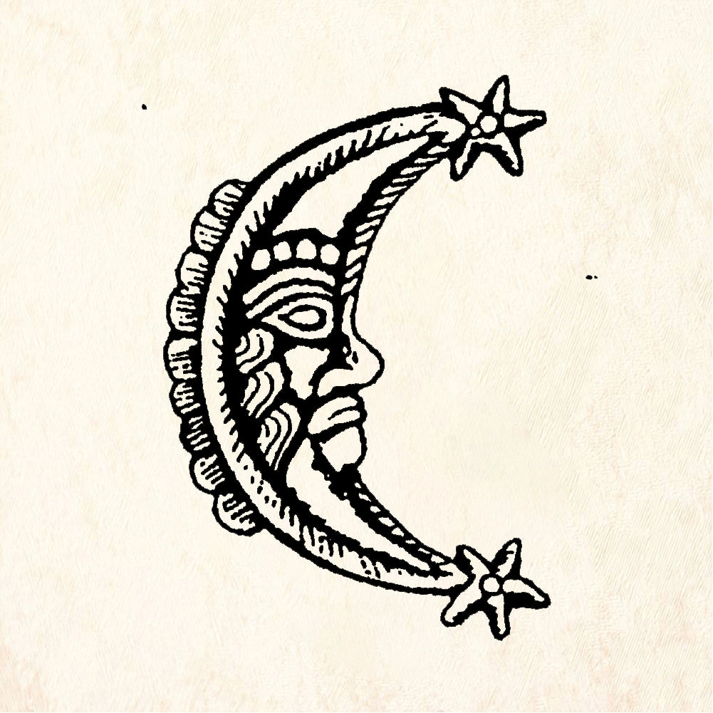 StampaFe Silver moon - Rubber Stamp 1.25 x 1