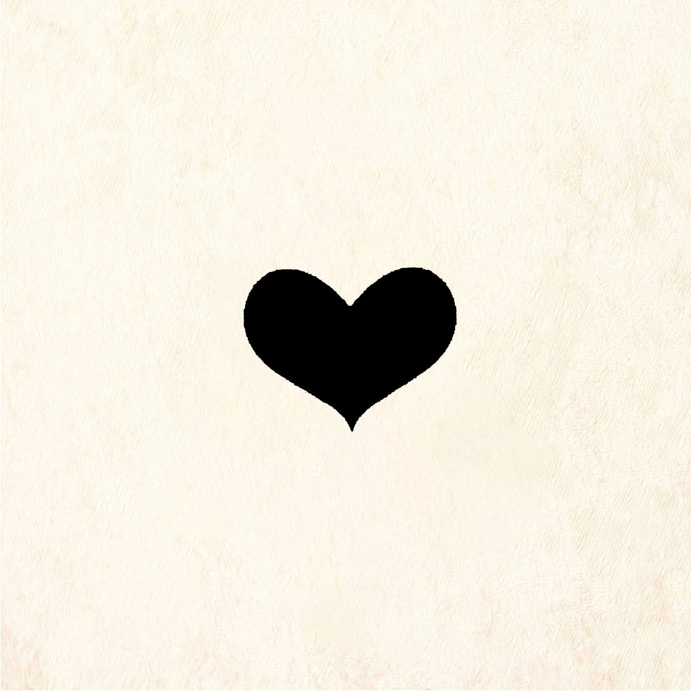 StampaFe Solid heart, tiny Solid Heart - Rubber Stamp 0.25 x 0.5