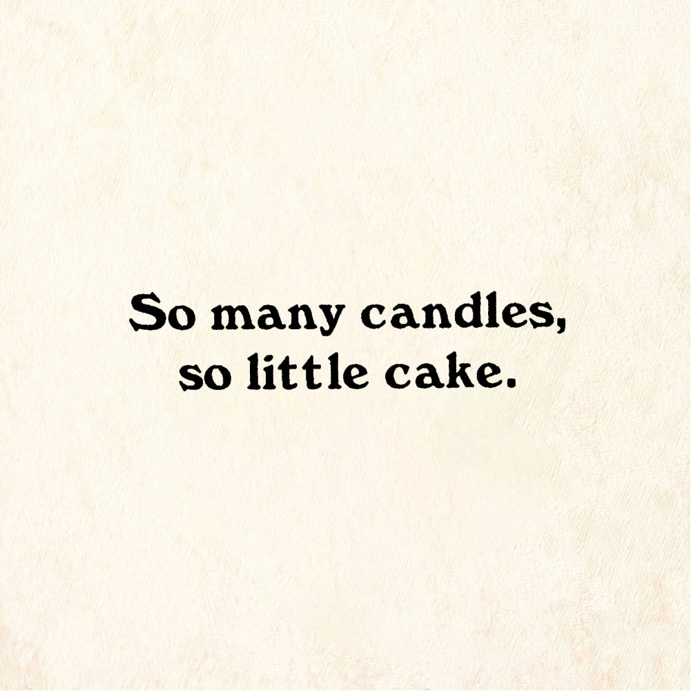 StampaFe So many candles, so little cake small - Rubber Stamp 2 x 1